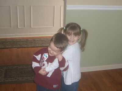 Braydon and Jordan Hugging
