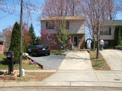 Before - With trees on right
